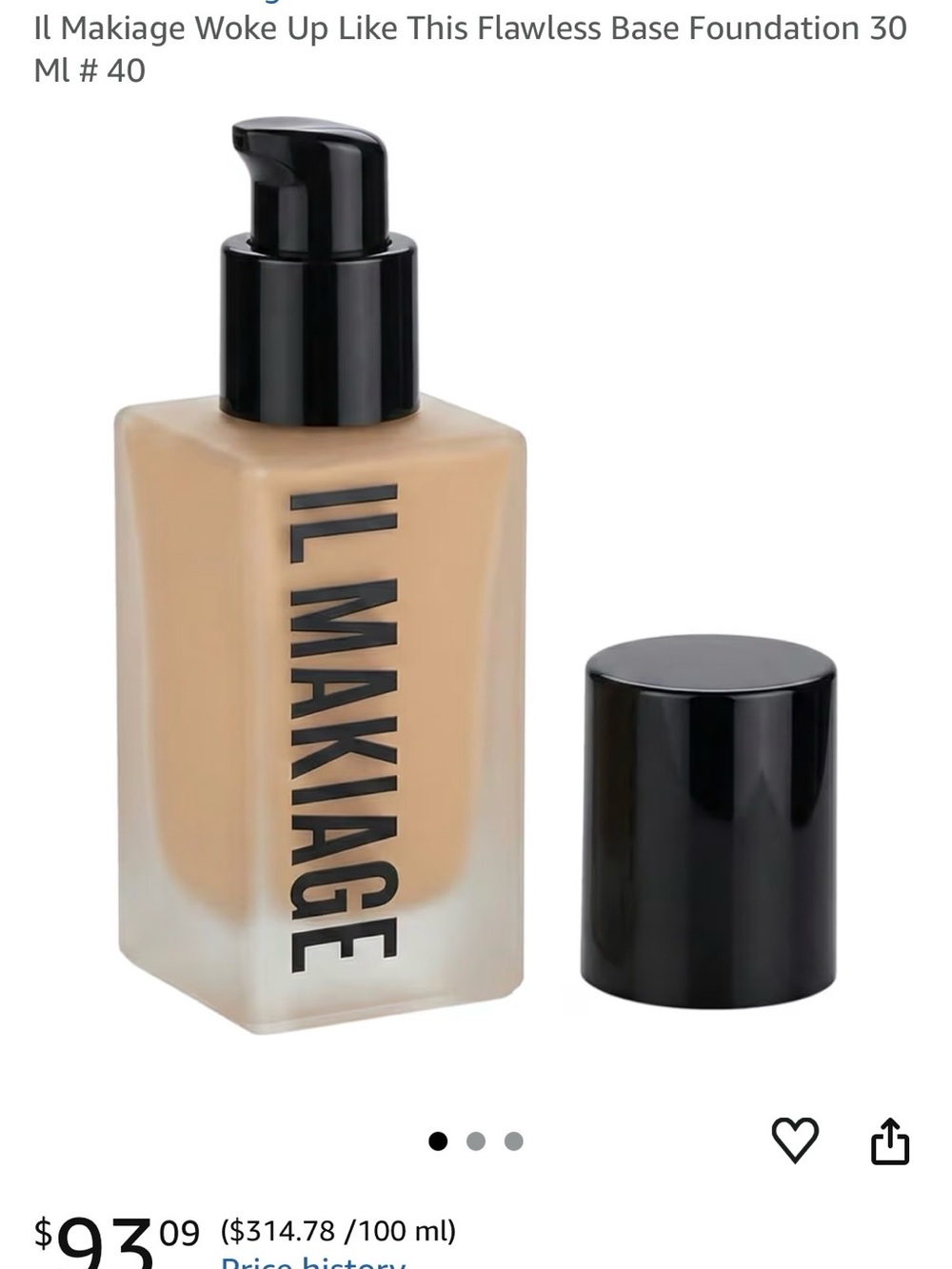New Makiage Woke Up Like This Flawless Base Foundation — Warm Beige (40)